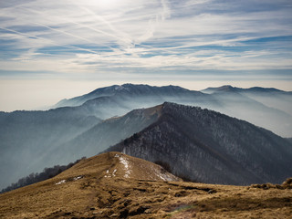 View of Monte Bolettone and Pizzo dell'Asino as seen from Monte Palanzone