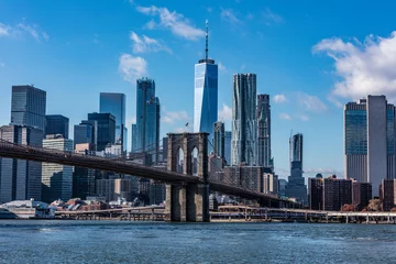 Fototapete Brooklyn Bridge und die Skyline von New York © Stuart Monk