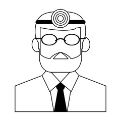 Dentist male avatar black and white