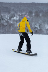 snowboarder on a ski slope