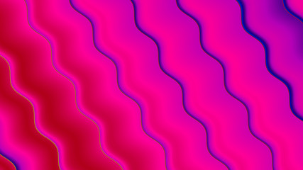 Background with a variety of multicolored waves in a paper style.