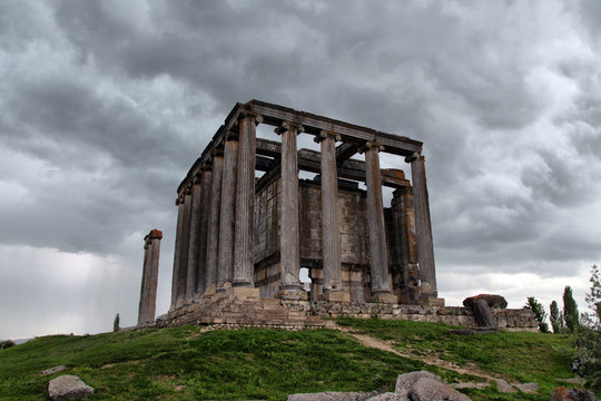 Zeus Temple, Aizanoi ancient city in Cavdarhisar, Kutahya, Turkey