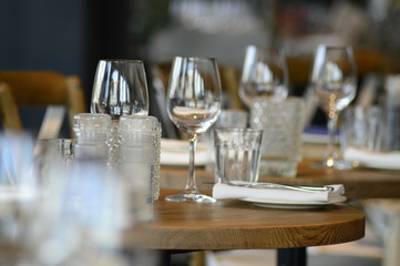tables in restaurant
