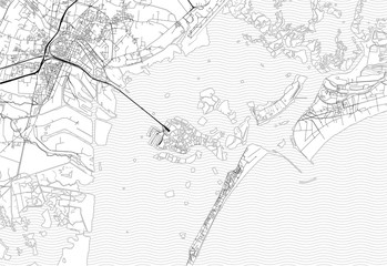 Fototapeta na wymiar Area map of Venice, Italy