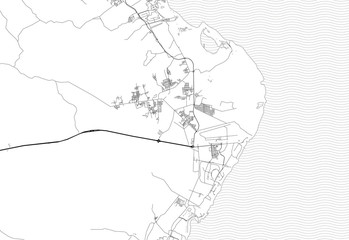 Area map of Punta Cana, Dominican Republic - obrazy, fototapety, plakaty