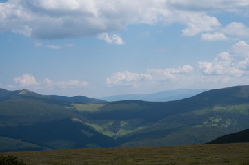 Summer panorama in Cindrel Mountains, Romania