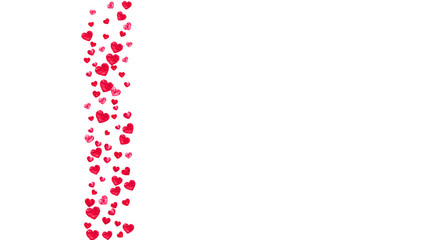 Heart frame for Valentines day with pink glitter