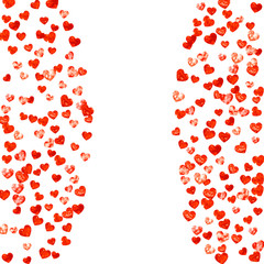 Heart frame for Valentines day with pink glitter