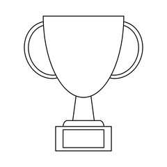 Trophy cup championship black and white