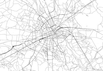Area map of Warsaw, Poland - obrazy, fototapety, plakaty