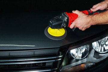 polishing green car