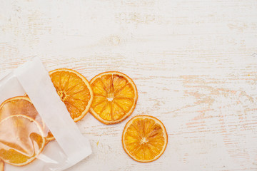Obraz na płótnie Canvas dried (dehydrated) orange slices