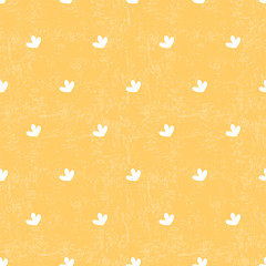 Hand painted tinny flowers seamless textured vector pattern