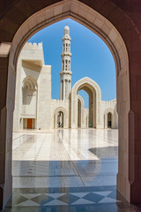 Fototapeta na wymiar sultan qaboos mosque oman