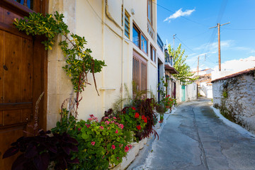 Fototapeta na wymiar Beautiful architecture of Omodos Cyprus