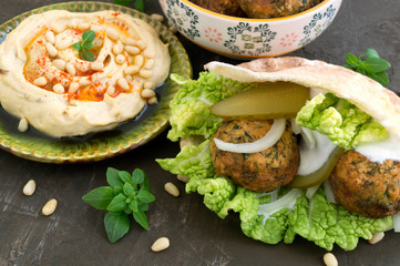 Falafel, a traditional Israeli dish of chickpea.
