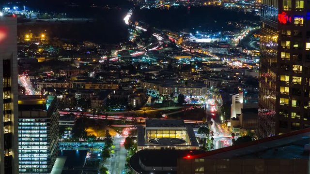 Timelapse Overview of Complex City Infrastructure in Los Angeles -Long Shot-