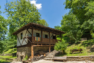 Fototapeta na wymiar Old house in Ethno village Etar (Etara) near town of Gabrovo, Bulgaria