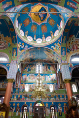 Fototapeta na wymiar Church indoor paintings Cyprus island