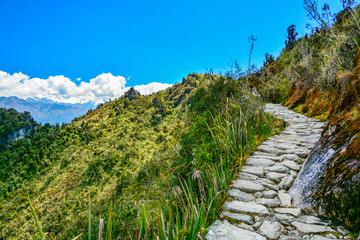Fototapeta na wymiar scenes along the inca trail