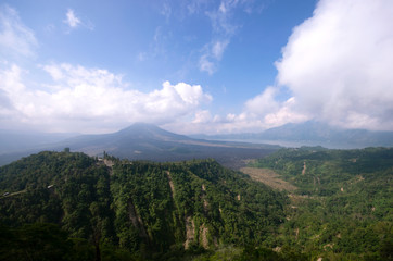View of mount batur volcano in Kintamani, Bali, Indonesia