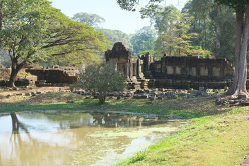 Siem Reap,Cambodia-Januay 11, 2019: Baphuon in Angkor Thom, Siem Reap