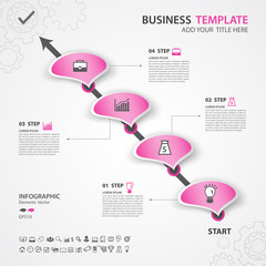 Infographics elements diagram with 4 steps, options, Vector illustration, circle icon, presentation, advertisment, Process chart, business flyer, banner design, web design,timeline, slide