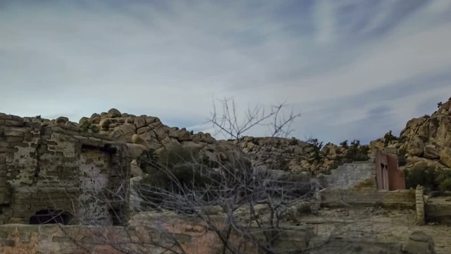 Astro Timelapse of Abandoned Ruins in Joshua Tree National Park -Zoom Out-