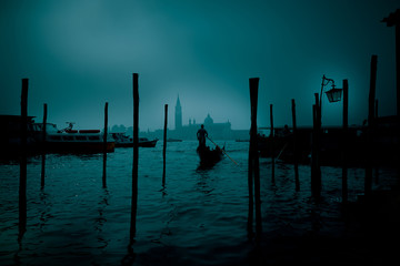 gondolier in the mystical night
