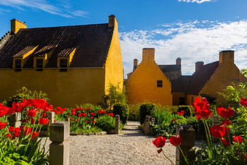 Houses of Culross town with it's beautiful 17th century Palace and traditional Scottish cottages