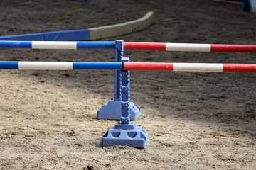 Beautiful riding field waiting for riders and horses for training