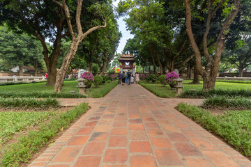 Temple of Literature, a Temple of Confucius in Hanoi and  touristic attraction. Vietnam