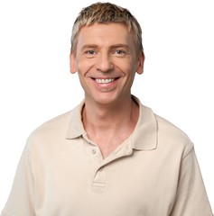 Casually dressed man smiling