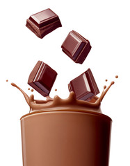chocolate milk drink splash glass straw