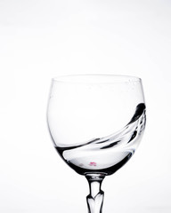 watersplash in glass of wine