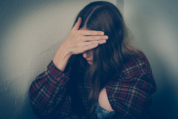 Woman abuse victim. Domestic violence, harassment, depression, drug addiction, human trafficking.