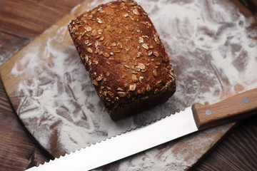 small bread on the bottom