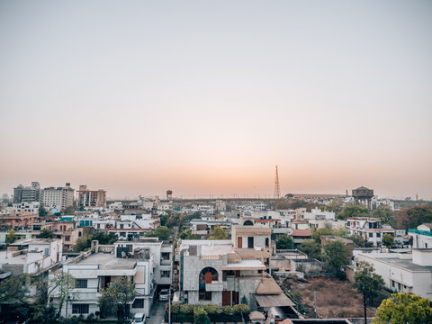 Jaipur Cityscape while Sunset