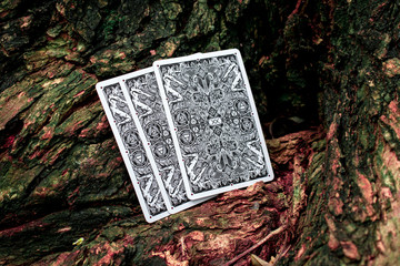 Playing Cards on the Ground