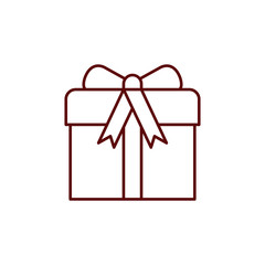 gift box with ribbon isolated icon