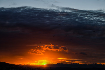 Fototapeta premium Atardecer en Tuxtla Gutierrez