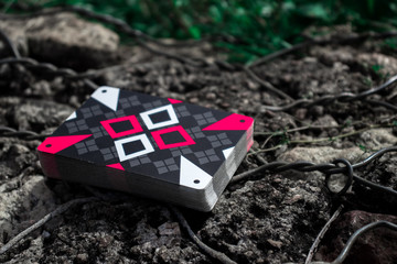 Playing Cards on the Ground