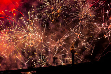 Feuerwerk vor Weihnachten
