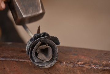 forged products in the form of a rose,iron rose 