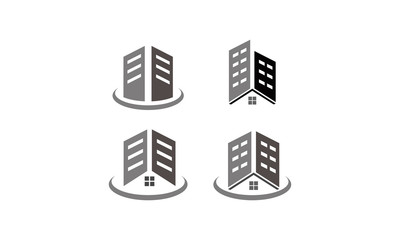 Fototapeta premium set icon apartment logo