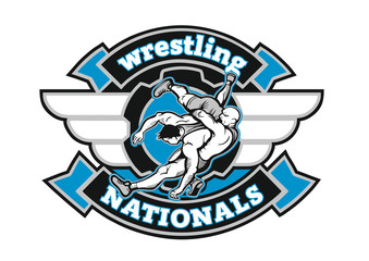WRESTLING LOGO SPORT NATIONALS