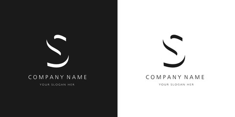 S logo letter design	 - obrazy, fototapety, plakaty