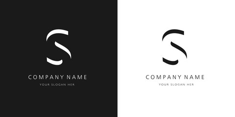 S logo letter design	