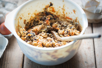 Christmas pudding butter in bowl 