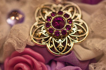  Jewelry, Brooch on Wedding Bouquet 